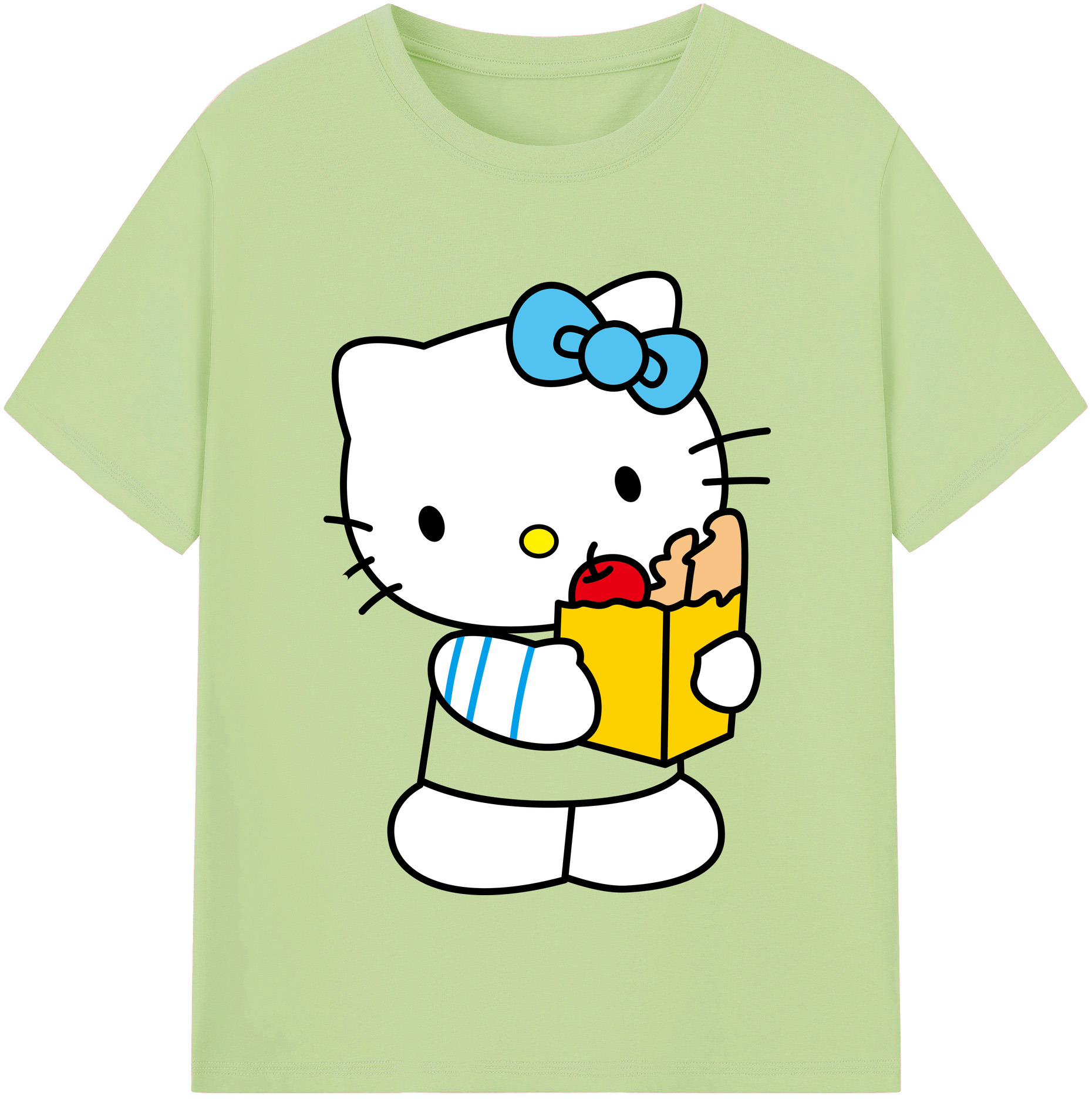 （画像用） Hello Kitty ハローキティ 綿100％半袖Tシャツ（フロントプリント）